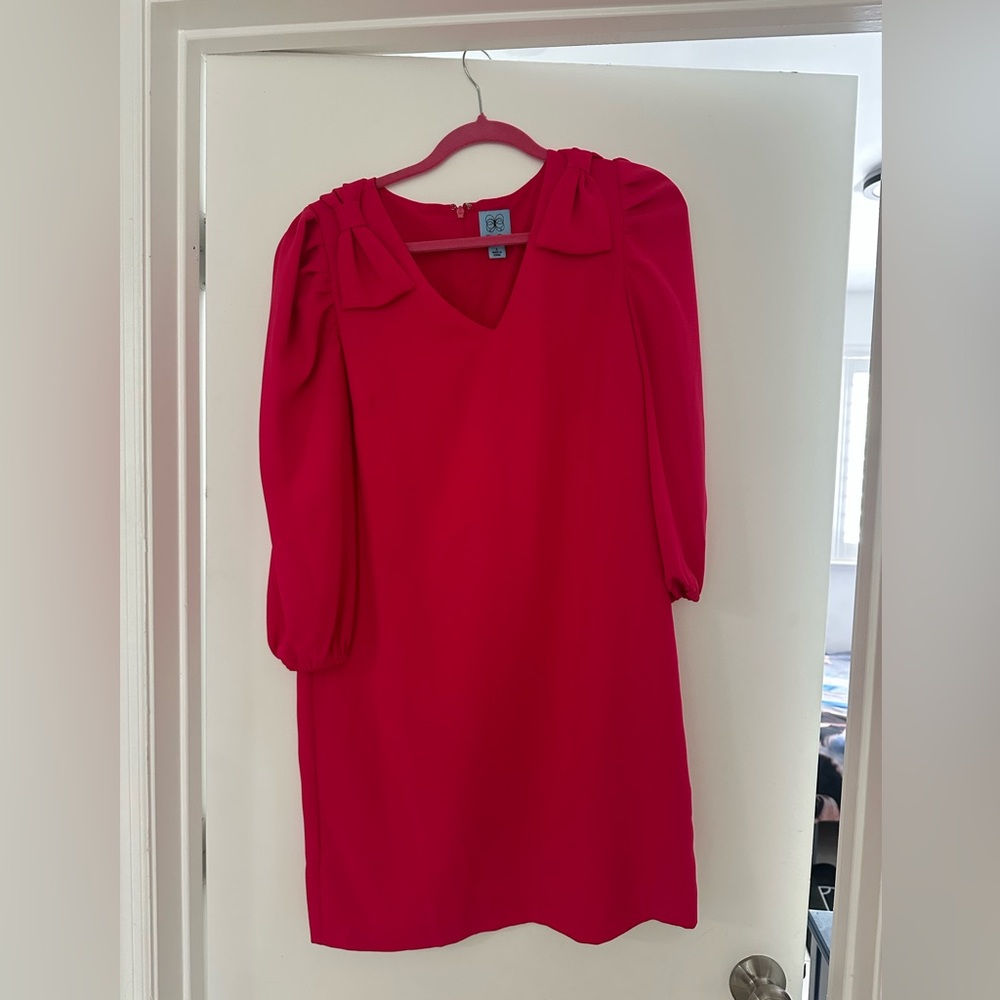 CeCe Bold Pink Long Sleeve Dress